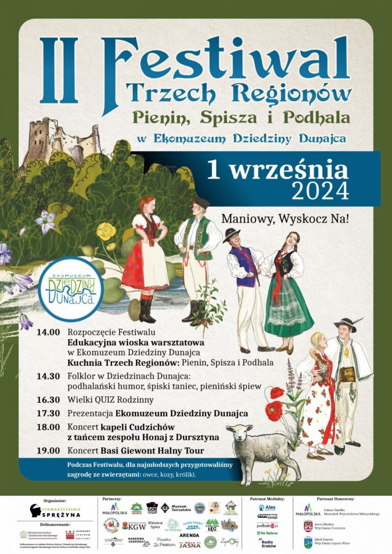 II Festiwal Trzech Regionów: Pienin, Spisza i Podhala w Ekomuzeum Dziedziny Dunajca